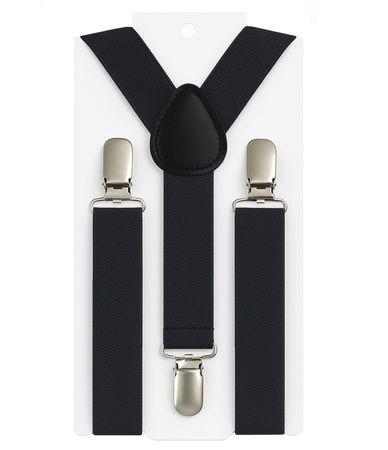 Szelki dziecięce 2,5 cm czarne