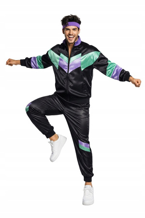 Dres w stylu retro z lat 70. i 80 - czarny