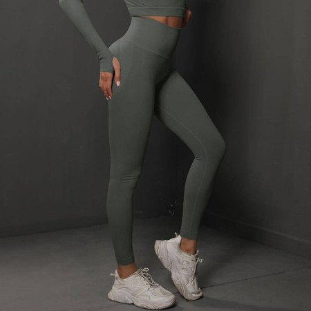 Legginsy sportowe wysoki stan fitness 