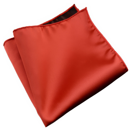 Poszetka męska gładka - czerwona