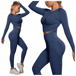 Komplet zestaw sportowy legginsy + top