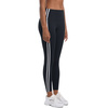 Czarne legginsy sportowe z lampasami