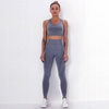 Komplet zestaw sportowy legginsy bezszwowe + top 