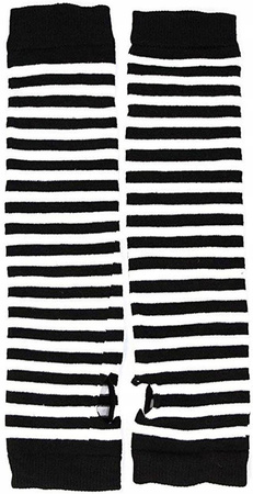 Rękawiczki długie bez palców mitenki paski