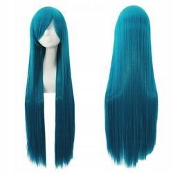 Peruka długa morska prosta cosplay