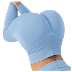 Legginsy sportowe z wysoki stanem i  marszczeniami