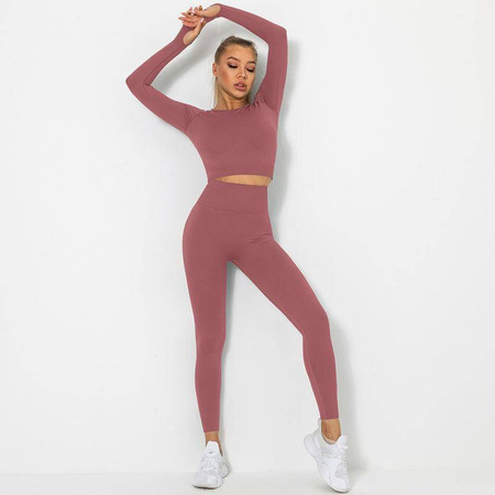 Komplet zestaw sportowy legginsy + top 