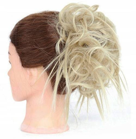 Doczepiany kok na gumce treska gęste włosy