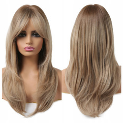 Peruka długa ombre blond grzywka