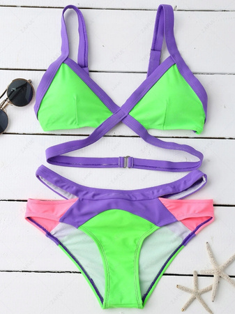 Bikini neonowe strój kąpielowy 
