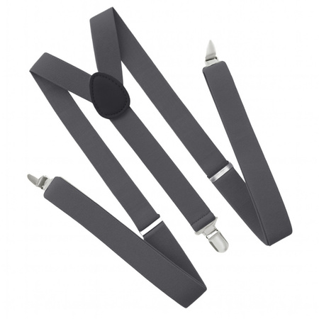 Szelki do spodni 2,5 cm grafitowy