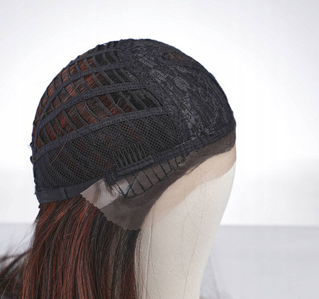 Peruka długa prosta brąz lace front