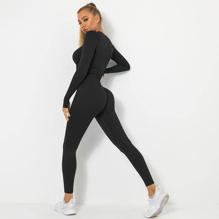 Komplet zestaw sportowy legginsy + top 