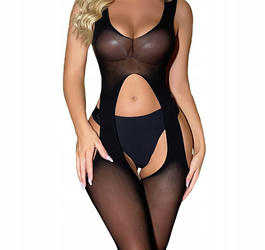 Zmysłowy bodystocking z wycięciami