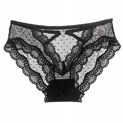 Figi damskie paseczki majtki z koronką