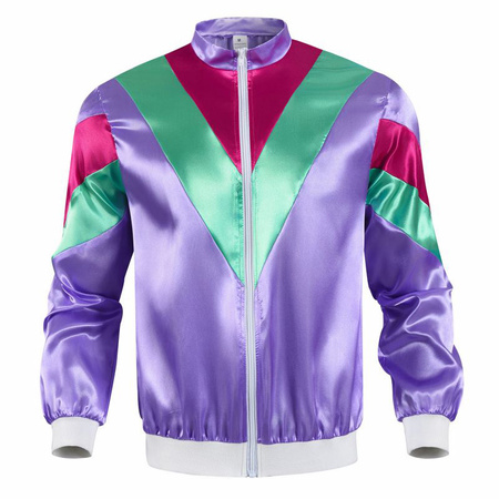 Dres w stylu retro z lat 70. i 80 - fioletowy