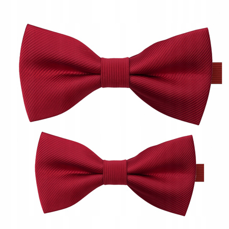 Zestaw muszek dla taty i syna - bordowe