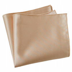 Poszetka męska w prążki - szampańska