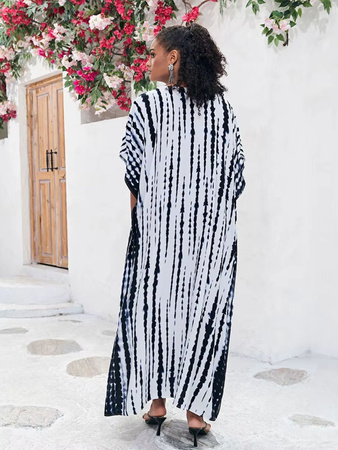 Pareo długa narzutka plażowa tunika luźna