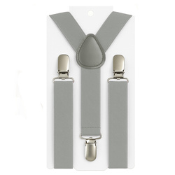 Szelki dziecięce 2,5 cm jasny szary