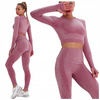 Komplet zestaw sportowy legginsy bezszwowe + top 