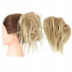 Doczepiany kok na gumce treska gęste włosy