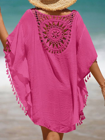 Pareo plażowe sukienka boho frędzle