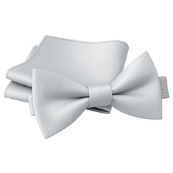 Zestaw mucha + poszetka - szara