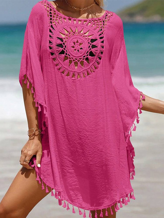 Pareo plażowe sukienka boho frędzle