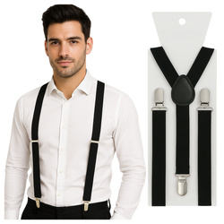 Szelki do spodni 2,5 cm czarne