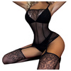 Bodystocking otwarte koronka pończochy