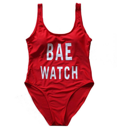 Strój kąpielowy czerwony bae watch 