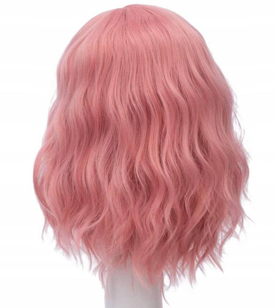 Peruka cosplay różowa anime krótka