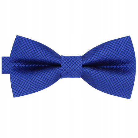 Muszka dziecięca w drobną kratkę - chabrowa