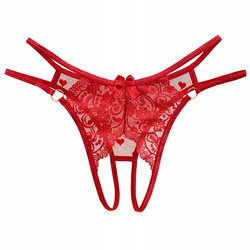 Stringi paseczki majtki z rozcięciem koronka