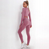Komplet zestaw sportowy legginsy bezszwowe + top 