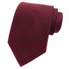 Krawat męski klasyczny w kratkę - bordowy