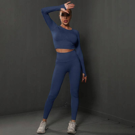 Komplet zestaw sportowy legginsy + top 