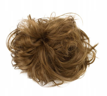 Doczepiany kok na gumce treska gęste włosy