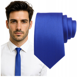 Krawat męski klasyczny - chabrowy