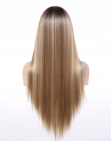 Peruka długa blond ombre lace front