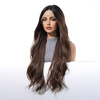 Peruka długa lace front brązowa fale
