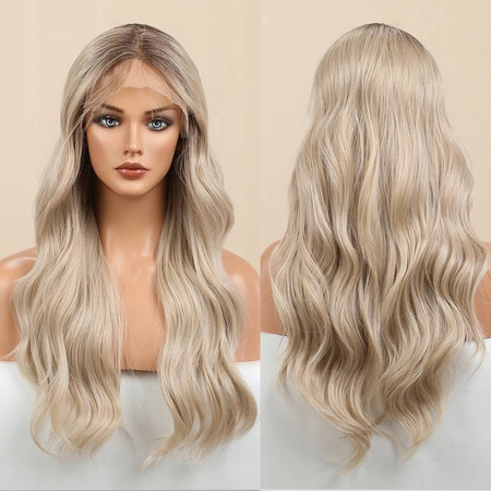 Peruka blond falowana lace front