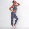 Komplet zestaw sportowy legginsy bezszwowe + top 