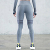 Legginsy sportowe push up wysoki stan z lampasem 