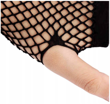 Rękawiczki długie bez palców mitenki kabaretki