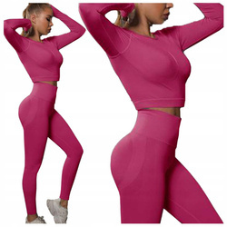 Komplet zestaw sportowy legginsy + top