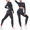 Komplet zestaw sportowy legginsy bezszwowe + top 