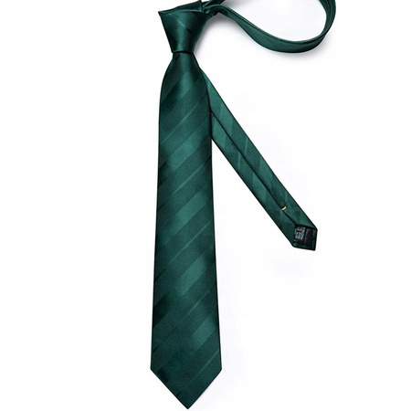 Żakardowy zestaw - krawat + poszetka + spinki