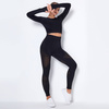 Komplet zestaw sportowy legginsy bezszwowe + top 